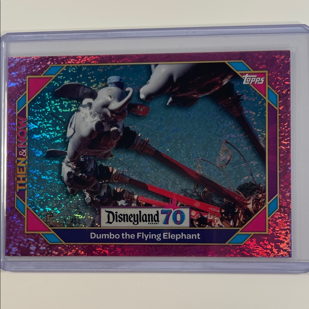 Topps Disneyland 70 Dumbo the Flying Elephant Trading Card - Purple Holo